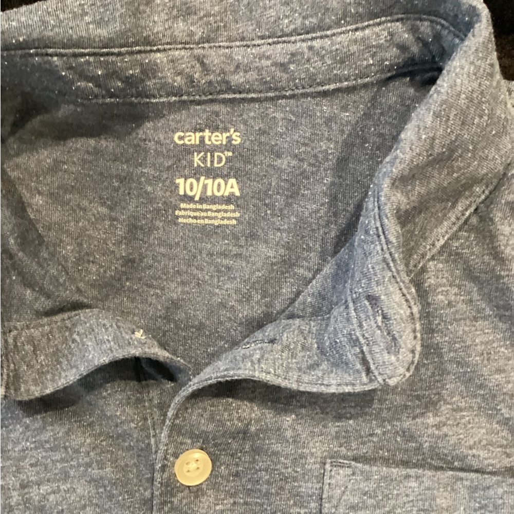 Carter's Heather Blue Polo Shirt - Picture 2 of 3